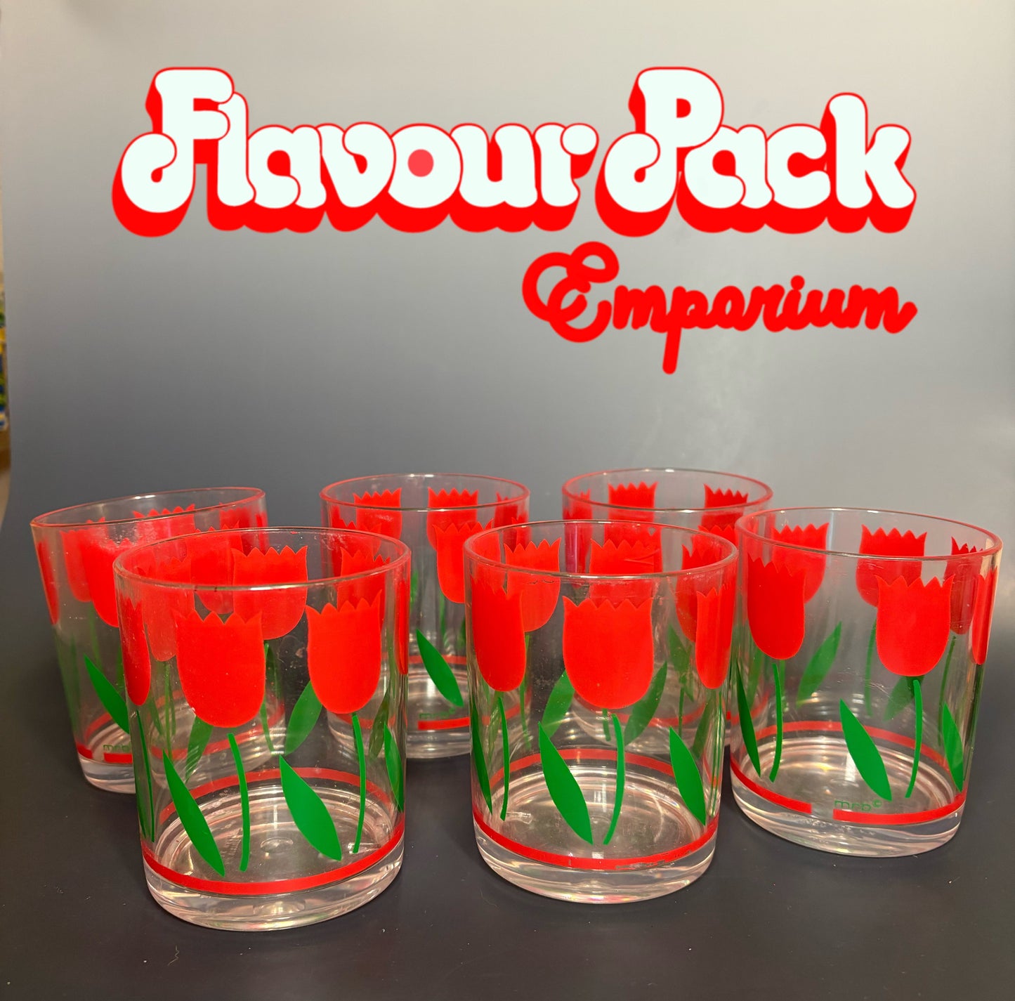 Deadstock Tulip Cups - set of 6