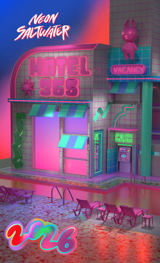 Neon Saltwater 2026 Calendar
